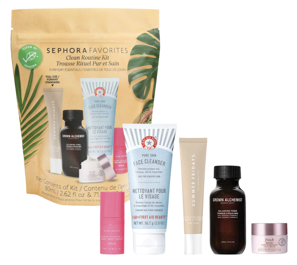 Sephora Favourites Clean Routine Kit Every Day Essentials Skincare Sampler (Photo via Sephora)