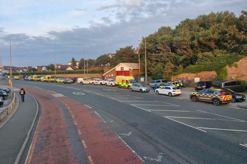 There was a large emergency services presence in New Brighton