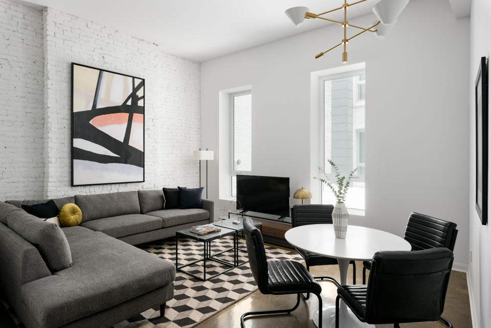 A look inside one of Sonder’s Montreal apartments, styled to feel both homey like an Airbnb, and clean like a hotel. (Sonder)