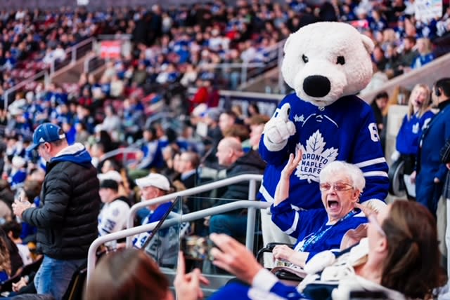 Gene Mooney alla partita dei Toronto Maple Leafs il 29 febbraio.  (Foto per gentile concessione di: Thomas Skrlj, Leafs Media)