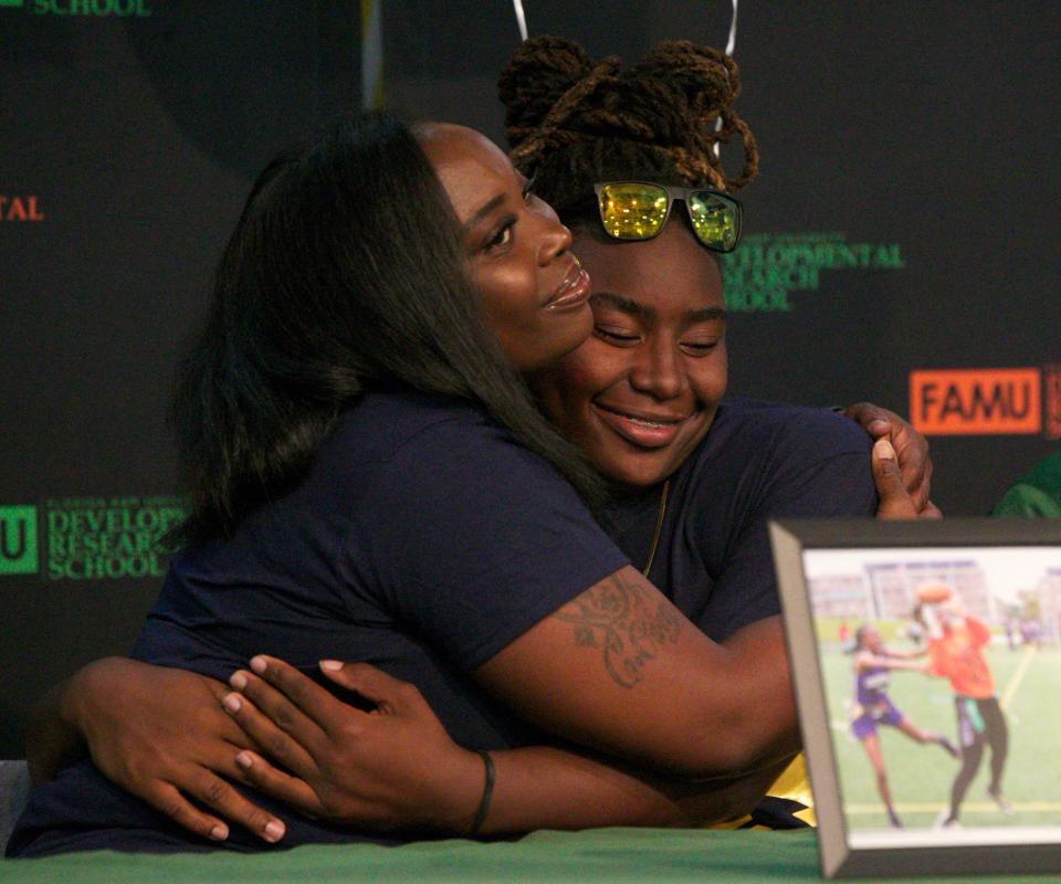 FAMU DRS student-athletes Ameari Logan and Joshua Donaldson-Fountain participated in Signing Day on May 12, 2022, at FAMU DRS.