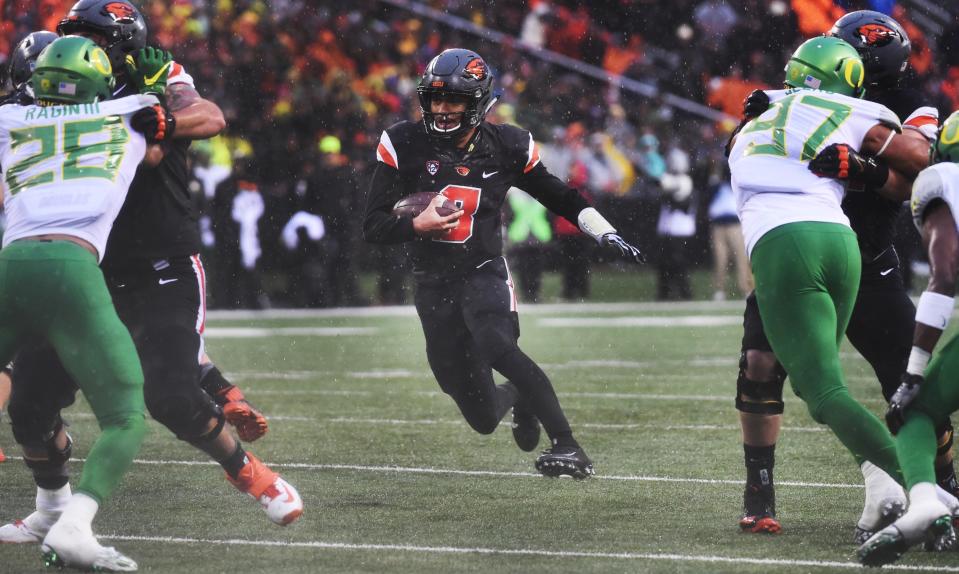 Marcus McMaryion started eight games for Oregon State. (Photo by Steve Dykes/Getty Images)