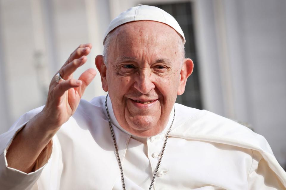 <p>Franco Origlia/Getty</p> Pope Francis