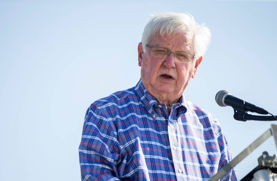 U.S. Rep. Hal Rogers, R-Somerset, shown speaking on Oct. 21, 2020, became the longest-serving member of Congress from Kentucky on Sept. 2, 2021.