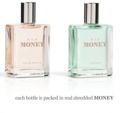 Money cologne and eau de parfum are packed in real shredded money.