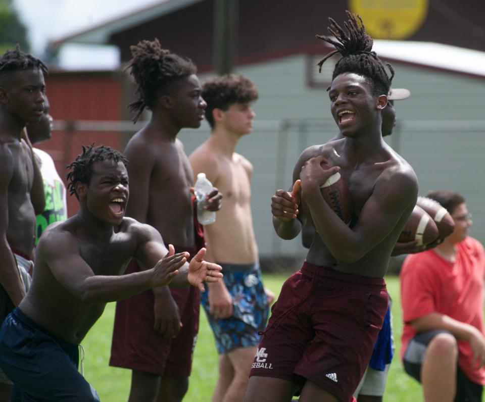 Madison County football players participated in summer practice on July 12, 2022, at Madison County High School.