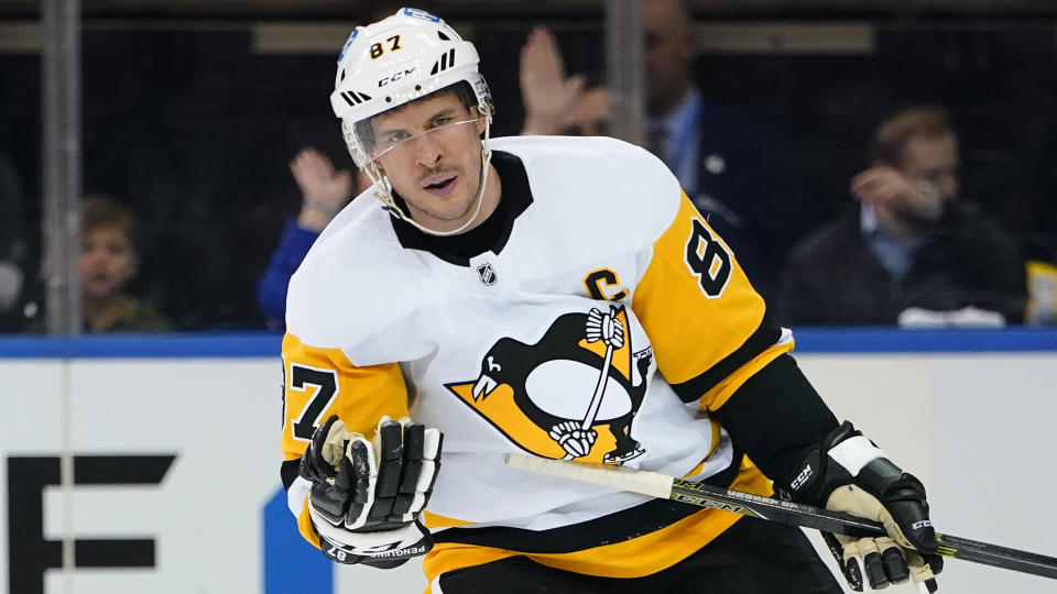 Penguins captain Sidney Crosby will not play in Game 6 against the Rangers Friday after suffering an injury in Game 5. (AP Photo/Frank Franklin II)
