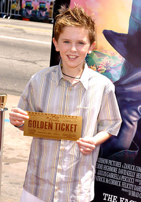 Freddie Highmore at the LA premiere of Warner Bros. Pictures' Charlie and the Chocolate Factory