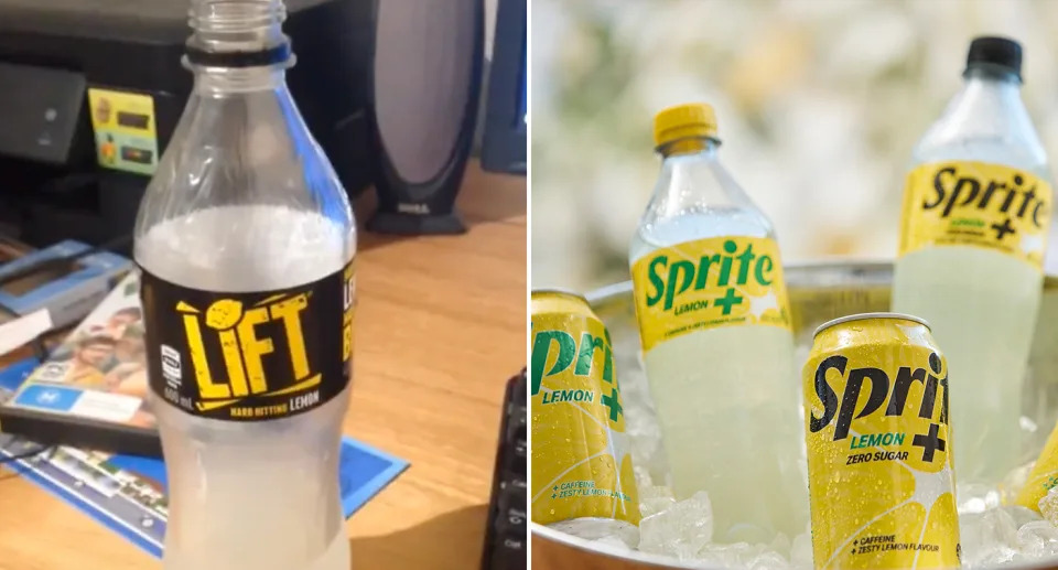 A bottle of Lift and the new Sprite+ range.