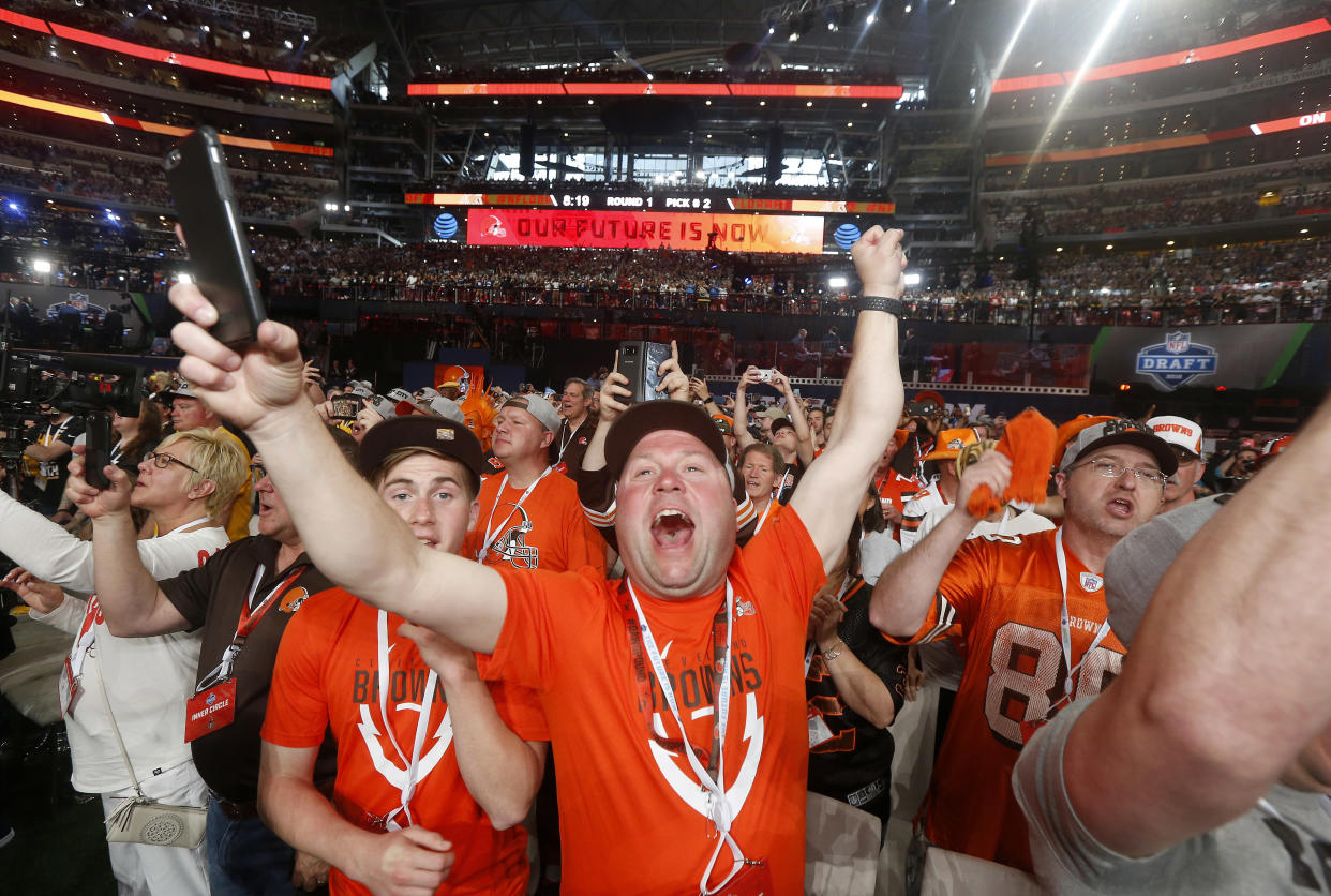 Your fantasy draft is the biggest day of the season. Make sure you do it in style. (AP Photo/Michael Ainsworth)