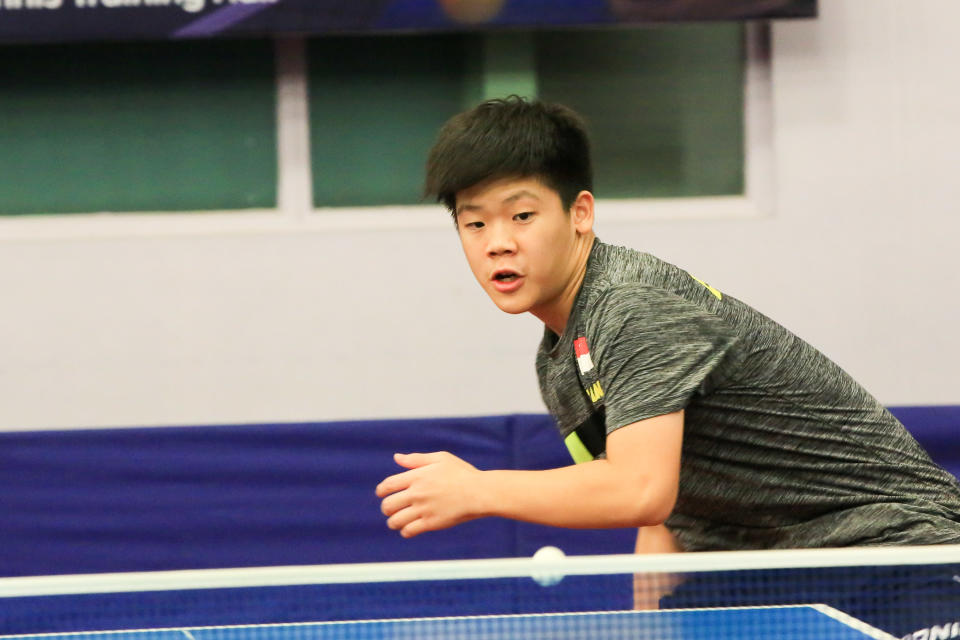 Singaporean table tennis player Izaac Quek Yong. (PHOTO: Singapore Table Tennis Association)