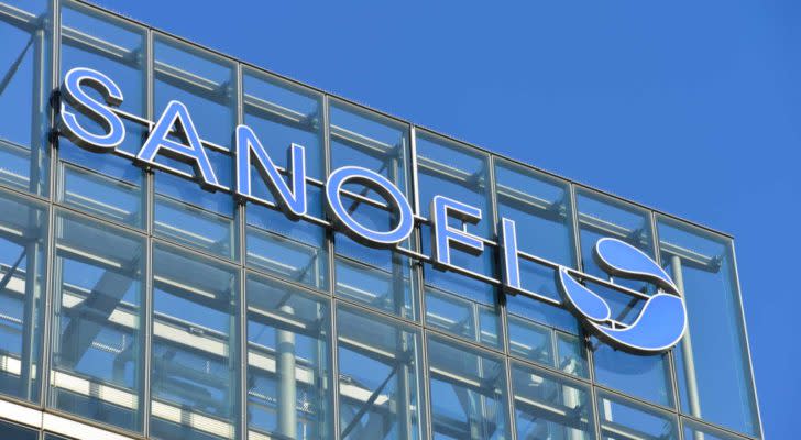 Sanofi (SNY) logo on the side of company branch in Germany