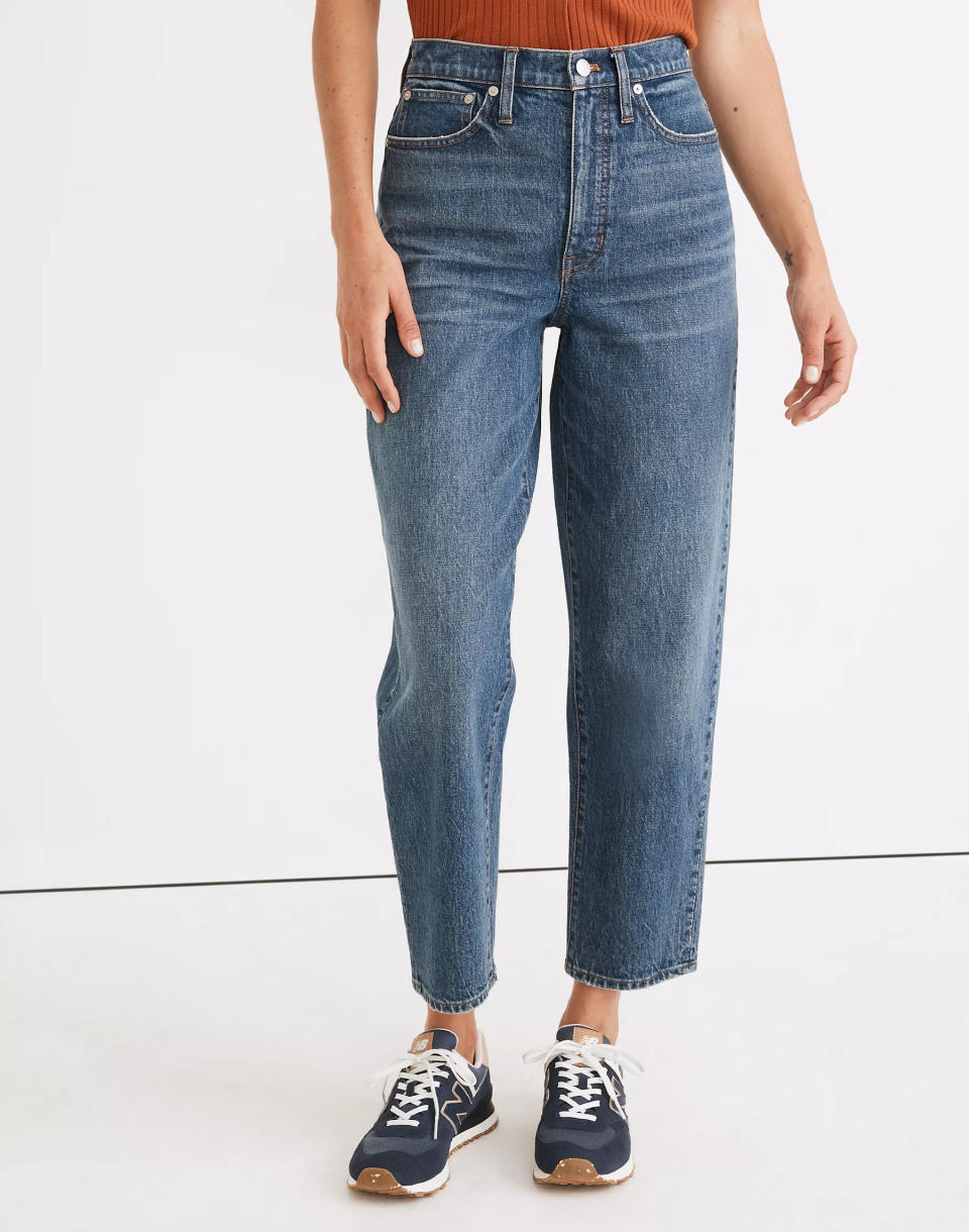 Balloon Jeans in medium blue Corson Wash. Image via Madewell.