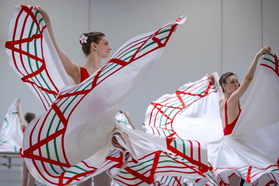 Dancers from the Ballet Arizona company rehearse a dance from the upcoming Juan Gabriel production on April 29, 2022.