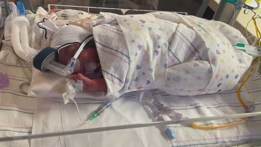 Twins Mason and Madison Sanchez were released from the neonatal ICU just in time for the holidays after an unforgettable birth story. (Sanchez Family)