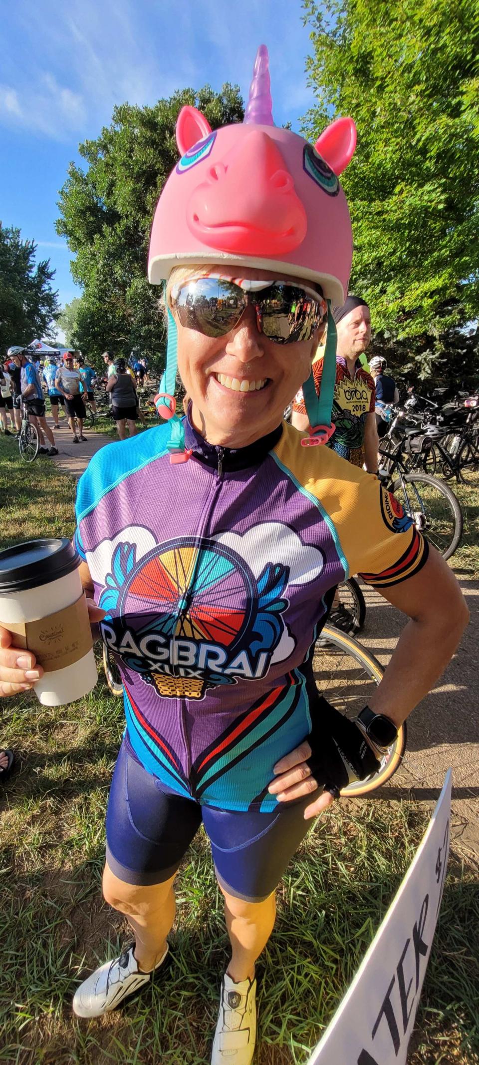 Kate McCann of Davenport is riding her first RAGBRAI.