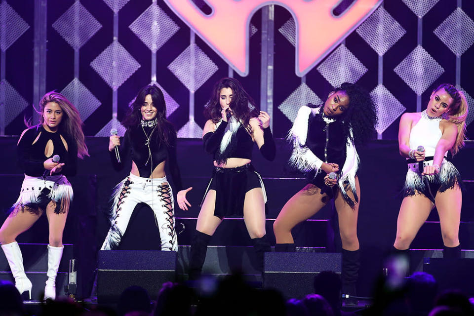 <p>The song has sold 1,425,000 copies since its release in February. This is the second year in a row that Fifth Harmony, who just parted ways with original member Camila Cabello, has had a hit in the year’s top 30. “Worth It” (featuring Kid Ink) ranked No. 26 for 2015. Both of these songs were the year’s biggest hits by all-female groups. (Photo by Tasos Katopodis/Getty Images for iHeart) </p>