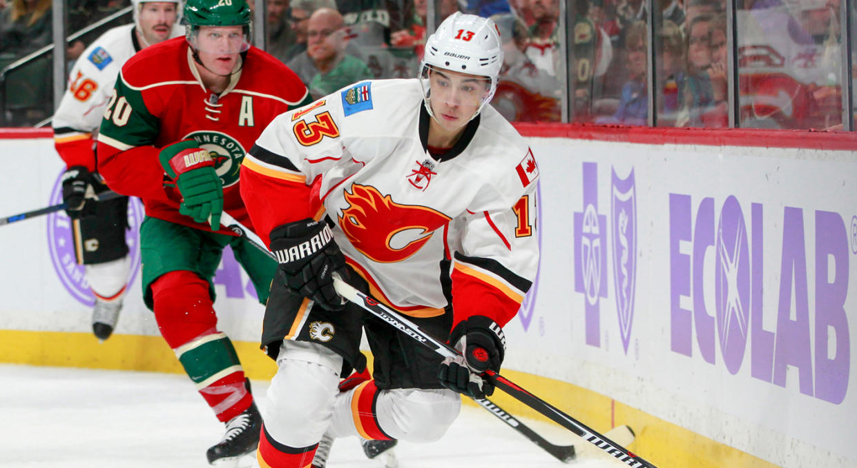 Johnny Gaudreau knows what’s up. (AP Photo/Paul Battaglia)