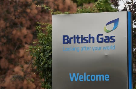 FILE PHOTO: A British Gas sign is seen outside its offices in Staines in southern England