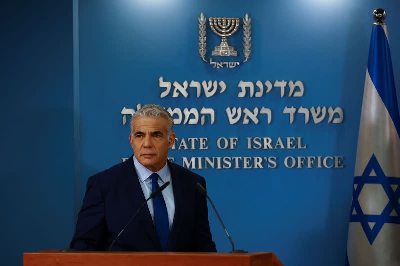 Israeli leaders speak on maritime agreement with Lebanon, in Jerusalem