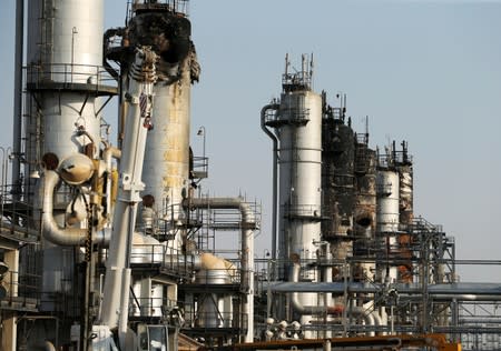 View of the damaged site of Saudi Aramco oil facility in Abqaiq