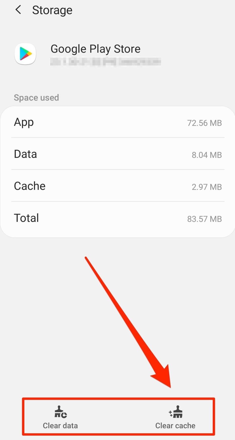 google play cache data