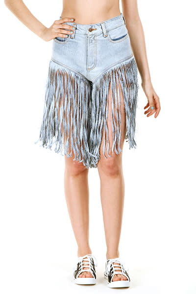 <div class="caption-credit"> Photo by: openingceremony.us</div><b>Jeremy Scott Fringe Jean Shorts, $405</b> <br> Have your very own mechanical bull in your rec room? These might be for you. <br>