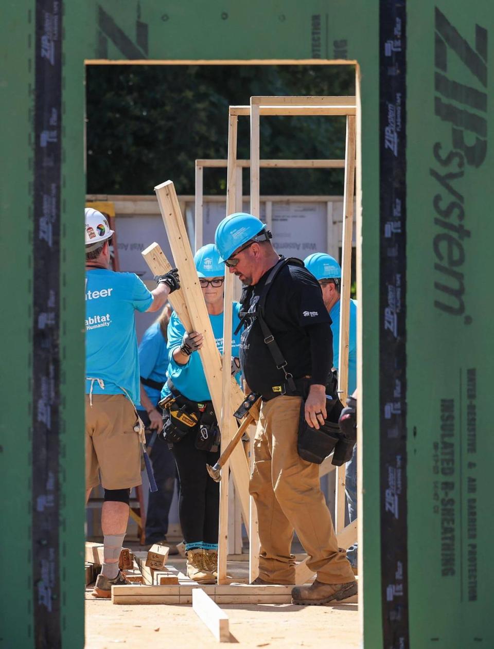 Country music power couple Garth Brooks and Trisha Yearwood participate in Habitat for Humanity’s 2023 Jimmy and Rosalynn Carter Work Project on Monday, October 2, 2023 in Charlotte, NC.