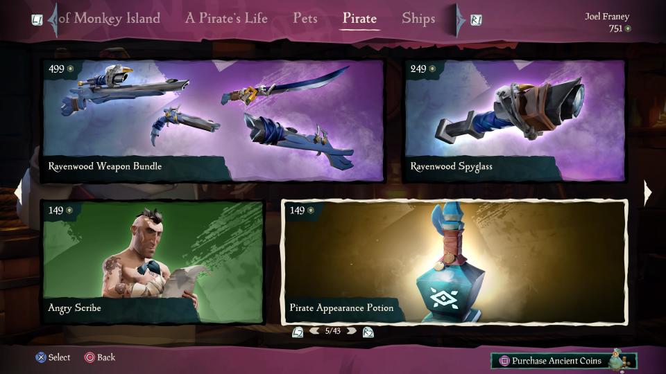 Sea of Thieves change appearance potion