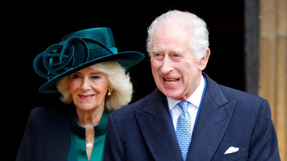 Queen Camilla and King Charles at an Easter service