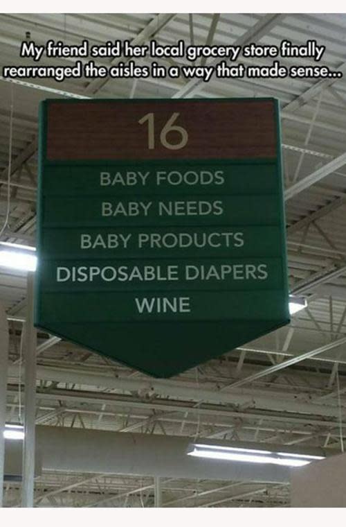 Supermarket sign fails