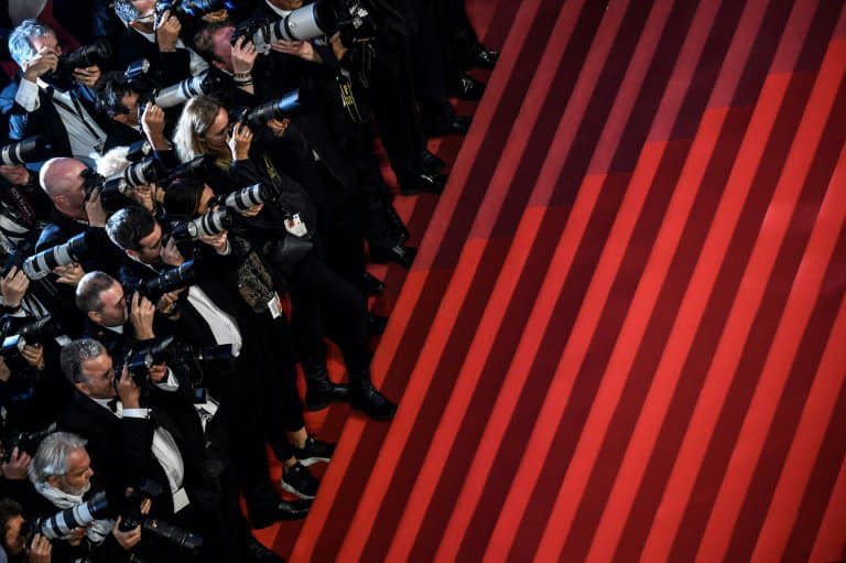 Des photographes massés pour la montée des marches au Festival de Cannes le 21 mai 2019  - CHRISTOPHE SIMON © 2019 AFP