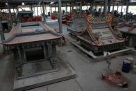 Ready-made Chinese traditional temples are seen at the Chuanso factory that manufactures religious objects in Pingtung, Taiwan July 5, 2016. REUTERS/Tyrone Siu