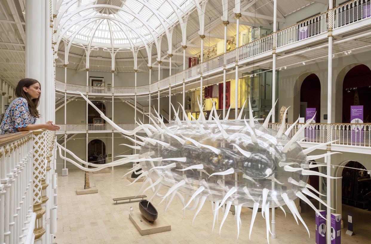 The impressive sculpture is being displayed in the museum’s grand palace (Luke Jerram/PA)