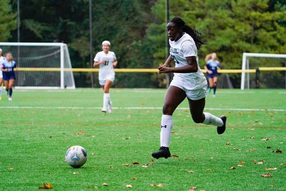 Tami Adedeji of DePaul. DePaul Catholic defeats Immaculate Heart Academy, 2-1, on Thursday, Oct. 14, 2021.