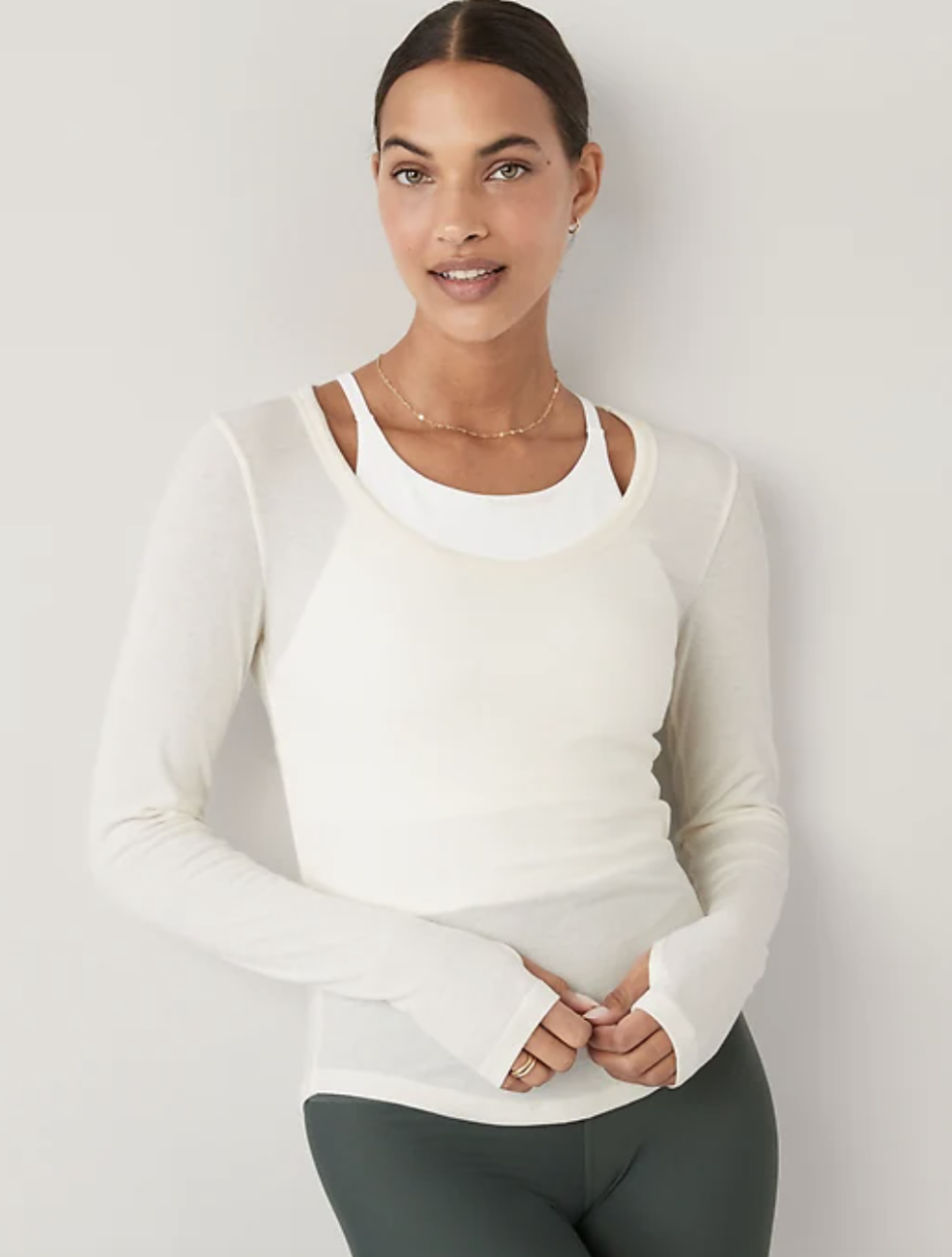 UltraLite Long-Sleeve Rib-Knit Top (photo via Old Navy)