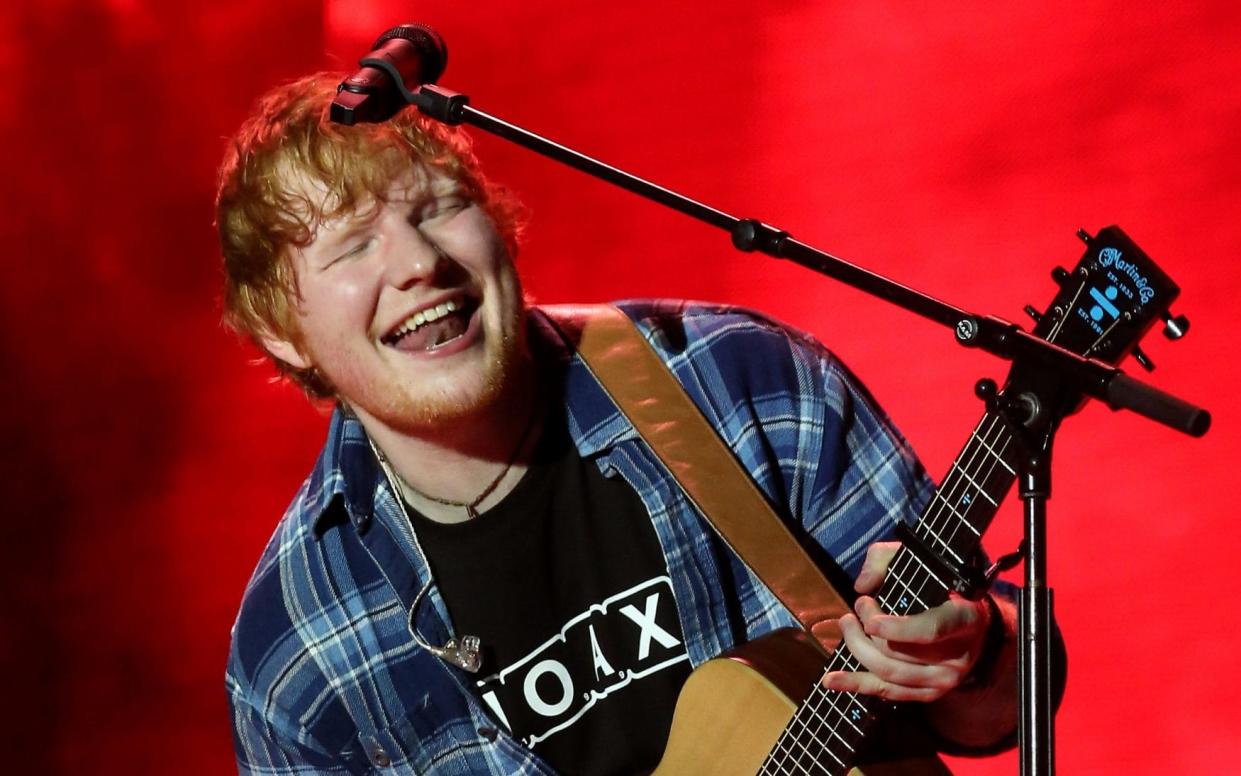 Ed Sheeran performs on tour this month - PA