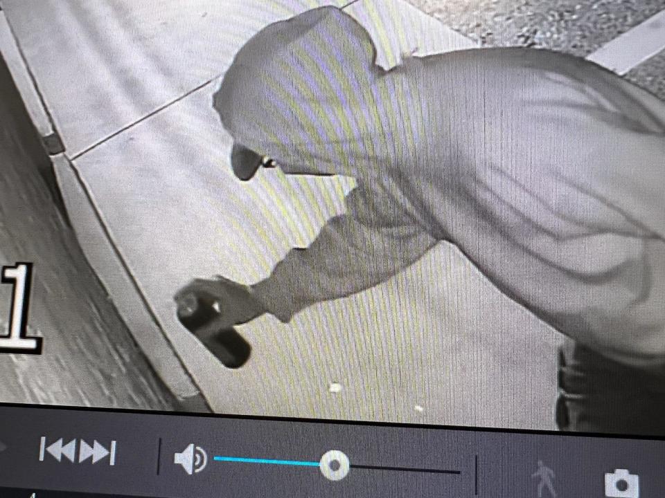 A suspect, as shown in video footage that was given to the Sarasota County Sheriff's Office.