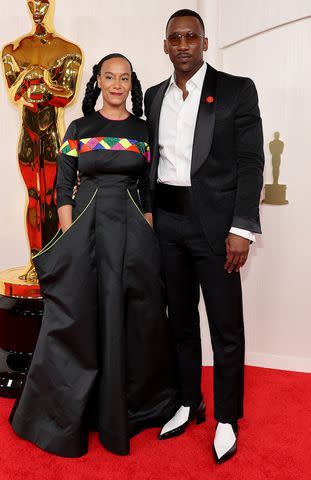 <p>Mike Coppola/Getty </p> Amatus Sami-Karim and Mahershala Ali