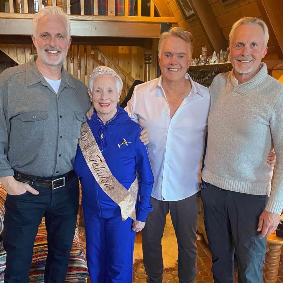 <p>Shaun Cassidy/Instagram</p> Shirley Jones with sons Patrick Cassidy, Ryan Cassidy and Shaun Cassidy