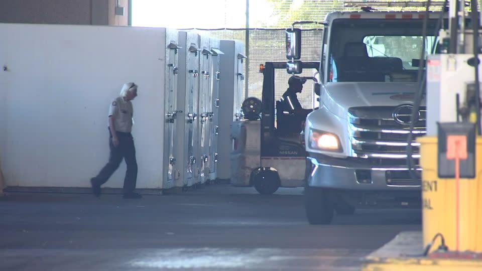 Ten refrigerated containers have been brought in by the Maricopa County Medical Examiner's office over fears of a surge in heat deaths. - KTVK/KPHO