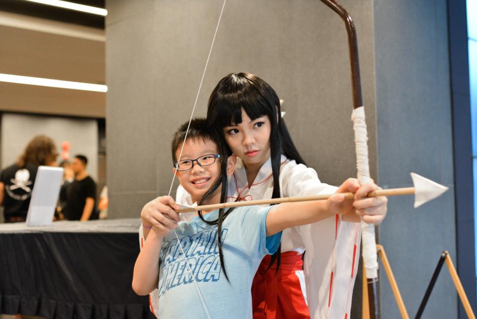 Cosplayers at the Suntec Convention Centre for this year’s Anime Festival Asia Singapore.