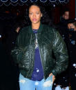 <p>Rihanna braves the cold on a snowy N.Y.C. night ahead of dinner with boyfriend A$AP Rocky on Jan. 16. </p>