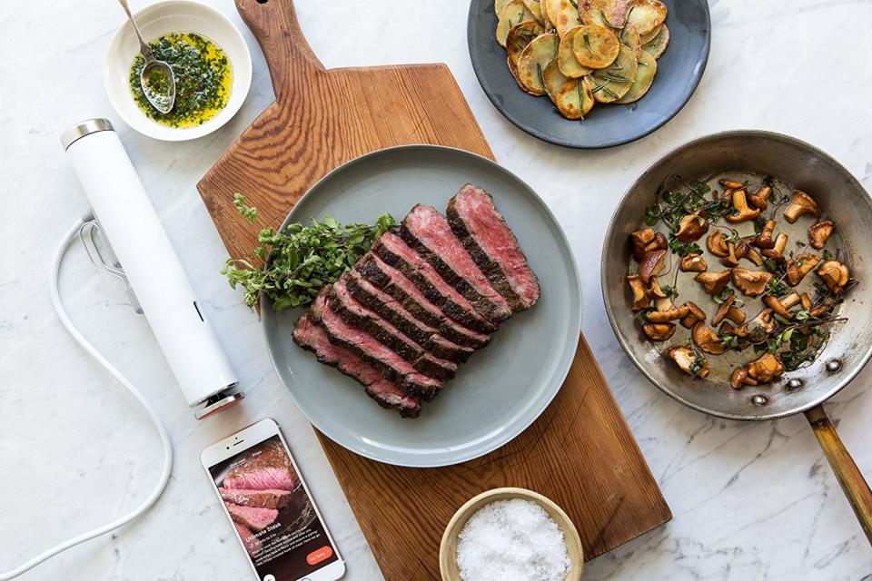 The small but powerful sous vide ensures you'll never overcook a meal ever again — and you won't believe the low Prime Day price. (Photo: Amazon)