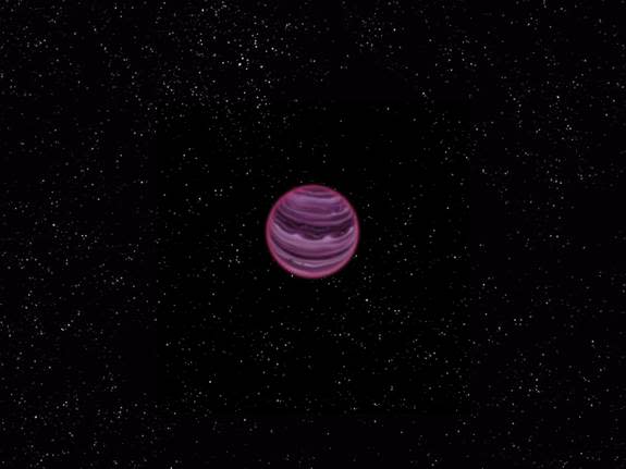 An artist's conception of the free-floating planet PSO J318.5-22.
