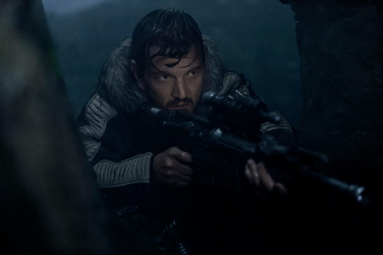 Diego Luna as Cassian Anders in 'Rogue One'; the character will be receiving a Disney+ prequel series overseen by Tony Gilroy. (Photo: Giles Keyte /© Walt Disney Studios Motion Pictures / Lucasfilm Ltd. /Courtesy Everett Collection)