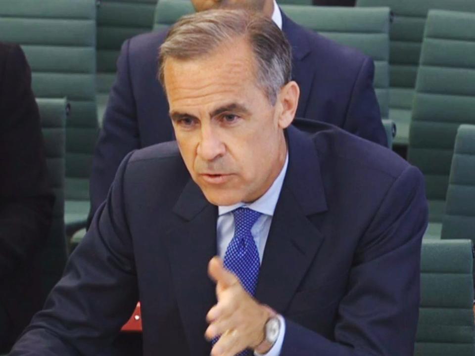 Governor of the Bank of England Mark Carney gives evidence to the Commons Treasury Committee, London, on the Bank of England Financial Stability Report July 2016.