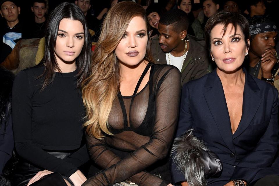 Family affair: Kendall Jenner, Khloe Kardashian and their mum Kris Jenner attend (Picture: Dimitrios Kambouris/Getty Images for adidas) (Dimitrios Kambouris/Getty Images )