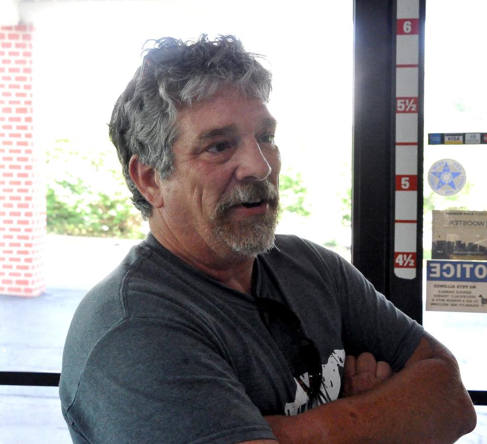 Abe Jolley lives near the Wayne/Holmes County line and was able to get a room at the Econo Lodge for the night to escape the heat.