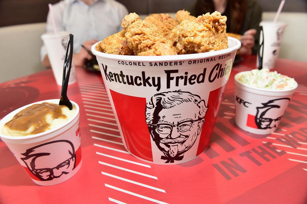 <p>A 23-year-old student accidentally found the glitch in the app and swindled thousands of worth of food</p> (Getty Images for KFC)